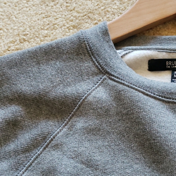 Brunette The Label Heather Grey 'Coffee Now Please' Sweatshirt Sz M/L NWT - Picture 7 of 15